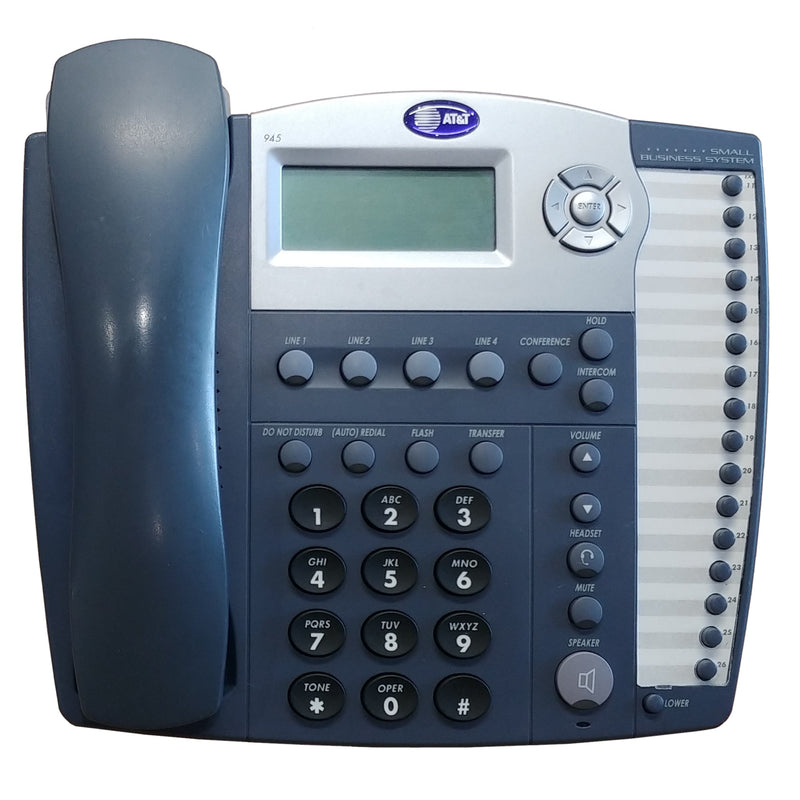 AT&T 945 4-Line Speakerphone with Intercom (Non-Caller ID) (Titanium Blue/Refurbished)