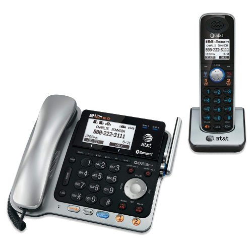 AT&T TL86109 2-Line Corded/Cordless with Answering Machine (Black)