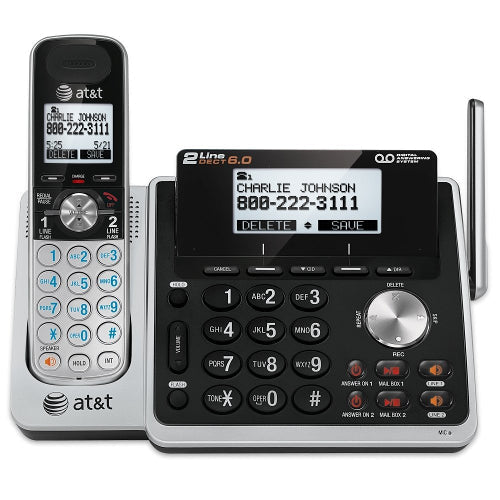AT&T TL88102 2-Line Cordless Phone with ITAD