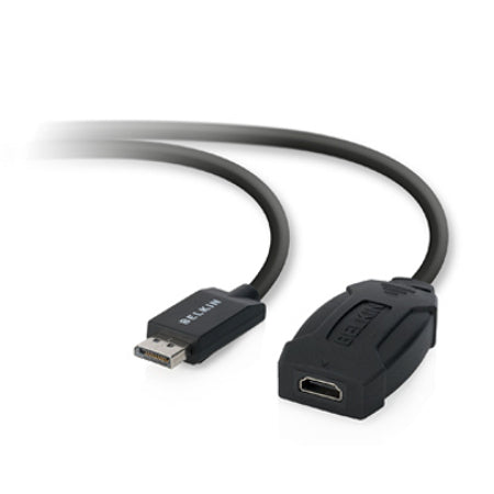 Belkin F2CD004B 3ft DisplayPort to HDMI Audio/Video Adapter Cable