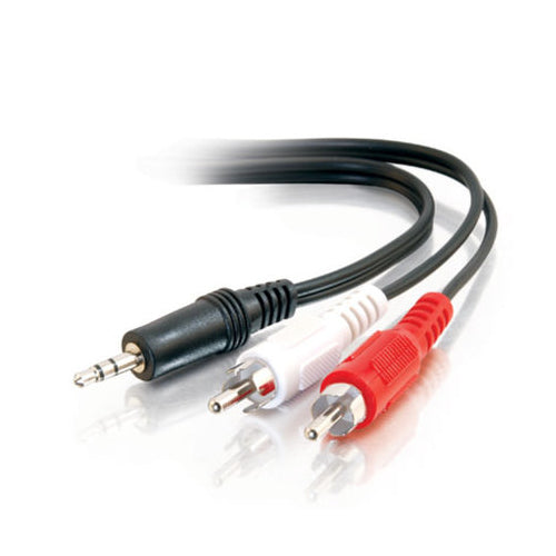 C2G 40423 6ft Value Series 3.5mm Male to 2x RCA Stereo Male Y-Cable