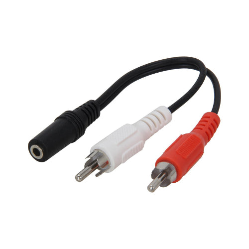 C2G 40424 6 inch Value Series 3.5mm Stereo Female to 2x RCA Stereo Male Y-Cable