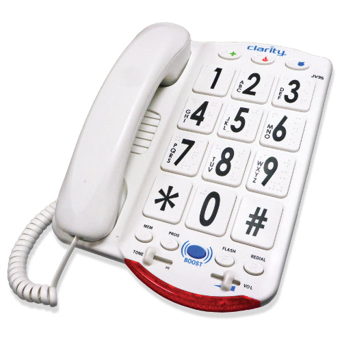 Clarity JV35W 76557.101 Amplified Telephone with Talk Back Numbers