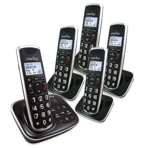 Clarity BT914C4 59914.041 BT914 Bluetooth Amplified Cordless Phone With (4) BT914HS Extra Handsets
