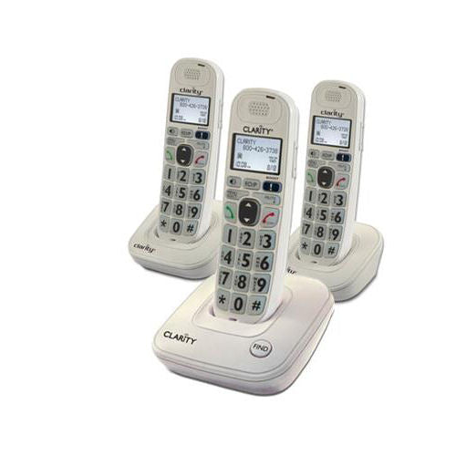 Clarity D702C2 3-Handset Cordless Phone with 30dB Amplification