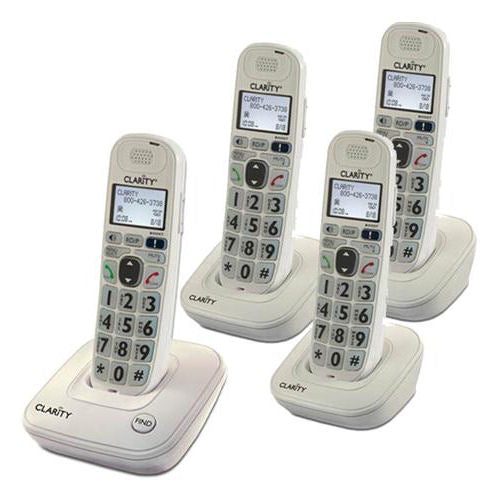 Clarity D702C3 4-Handset Cordless Phone with 30dB Amplification