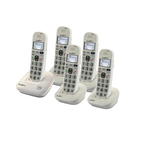 Clarity D702C4 5-Handset Cordless Phone with 30dB Amplification