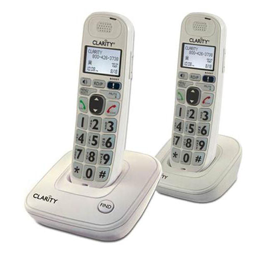 Clarity D702C 2-Handset Cordless Phone with 30dB Amplification
