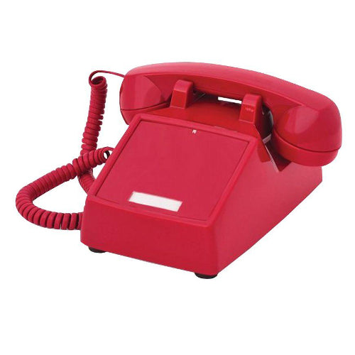 Cortelco 250047-VBA-NDL No Dial Desk Phone (Red)
