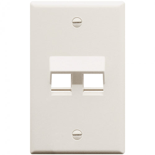 ICC Angled Faceplate 2-Port (White)