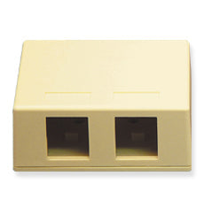 ICC Classic Surface Mount Box 2-Port (Ivory)