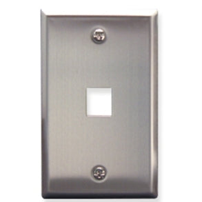 ICC Flush Mount Faceplate 1-Port (Stainless Steel)