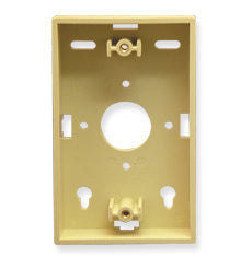 ICC Faceplate Low-Profile Mounting Box, Single Gang (Ivory)