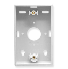 ICC Faceplate Low-Profile Mounting Box, Single Gang (White)