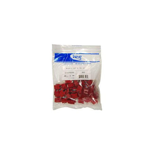 ICC Category 6 EZ Modular Connectors, 25-Pack (Red)