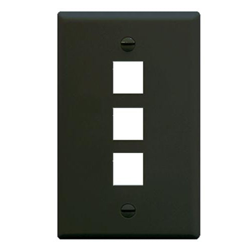 ICC IC107F03BK 3-Port Face Plate