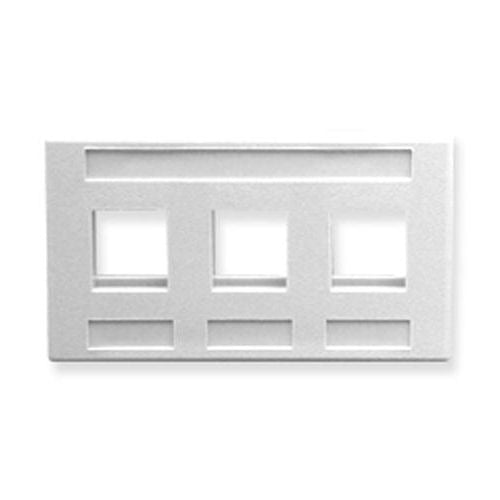 ICC 3-Port Modular Furniture Faceplate (White)