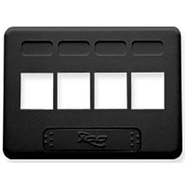 ICC 4-Port Modular Furniture Faceplate (Black)