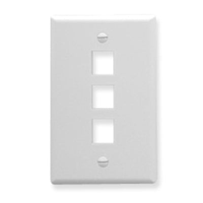 ICC IC107LF3 3-Port Oversized Faceplate (White)