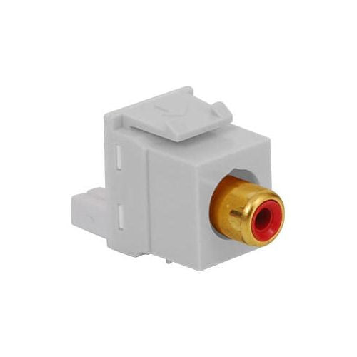ICC IC107R8GWH RCA IDC Modular Connector with Red Insert (White)