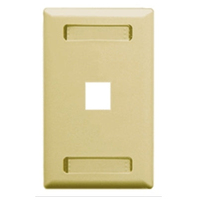 ICC IC107S01IV 1-Port Single Gang Faceplate (Ivory)