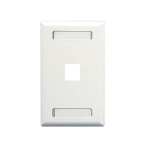 ICC IC107S01WH 1-Port Single Gang Faceplate (White)