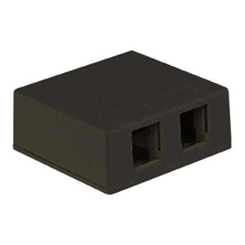 ICC IC107SB2BK 2-Port Surface Mount Box (Black)