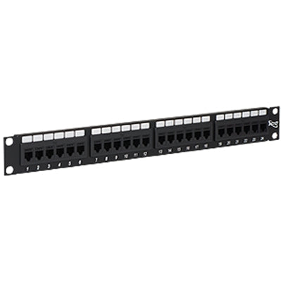 ICC ICMPP24CP5 24-Port Cat5e Feed Through Patch Panel, 1 RMS