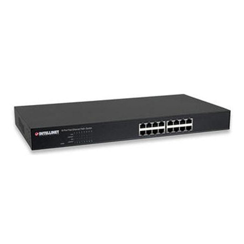 Intellinet 560849 16-Port PoE 10/100 Rackmount Switch