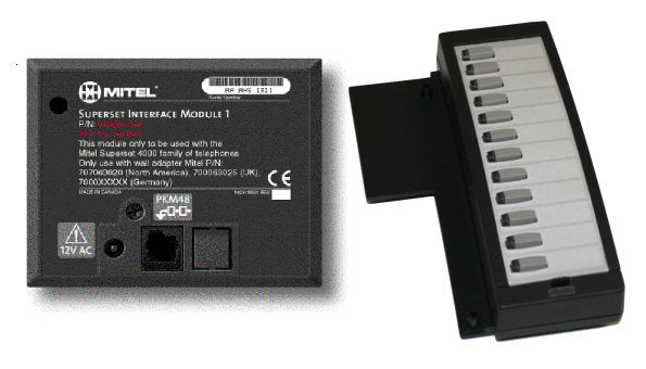 Mitel Superset PKM12 Programmable Key Module Kit (Dark Grey/Refurbished)