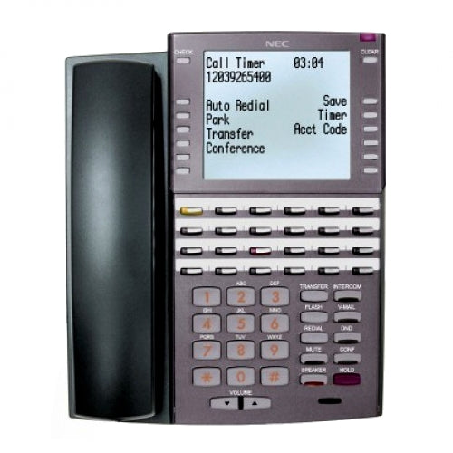 NEC 1090030 DSX 34-Button Half-Duplex Super Display Phone (Black/Refurbished)