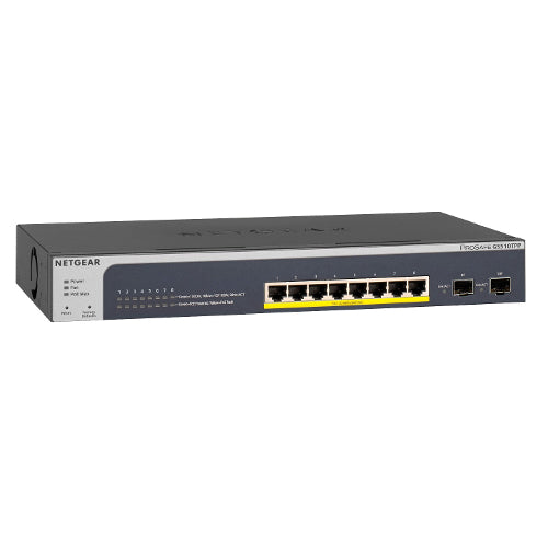 Netgear ProSafe GS510TPP-100NAS 8-Port Gigabit Ethernet PoE+ Switch 2 SFP Ports