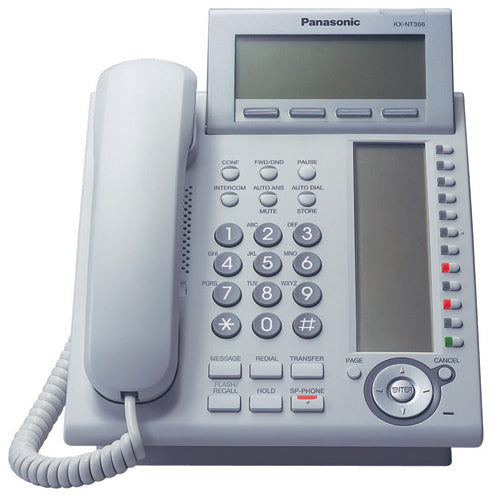 Panasonic KX-NT366-W 24-Button Backlit LCD IP Phone (Refurbished)