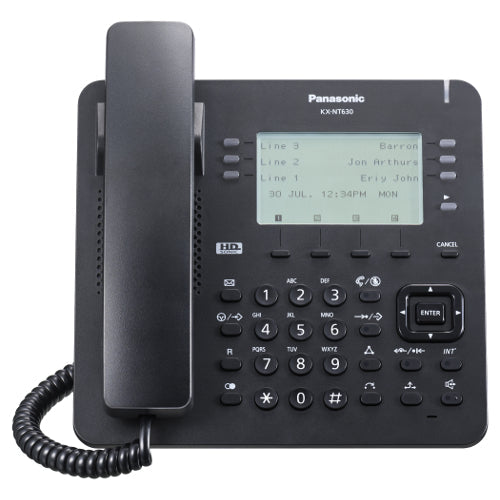Panasonic KX-NT630-B 3.6 inch Monochrome LCD Display IP Proprietary Telephone