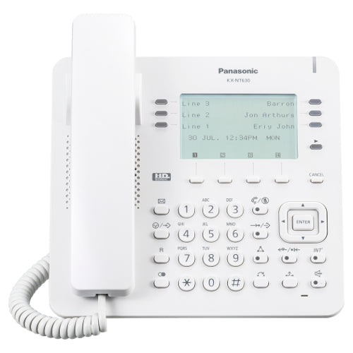 Panasonic KX-NT630 3.6 inch Monochrome LCD Display IP Proprietary Telephone (White/New)
