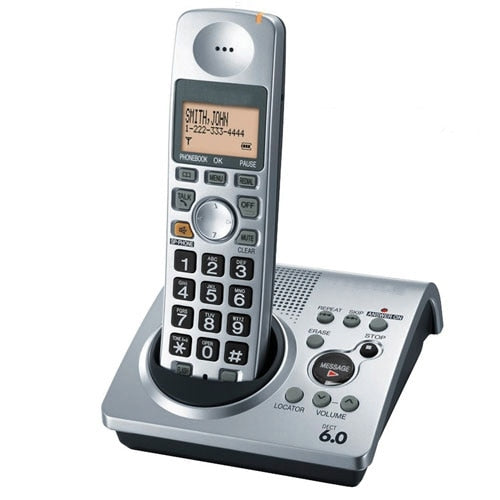 Panasonic KX-TG1031S DECT 6.0 Expandable Cordless Telephone with Digital Answering System (Silver)