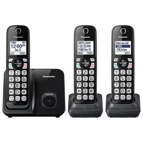 Panasonic KX-TGD513B DECT 6.0 Cordless Phones with 2 Handsets