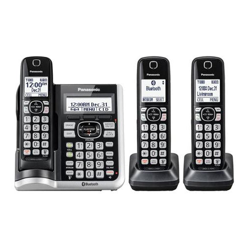 Panasonic KX-TGF573S Cordless Phone with Answering Machine and 3 Handsets