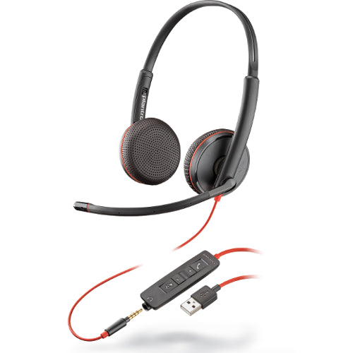 Plantronics Blackwire 209747-101 C3225 Binaural USB-A Headset