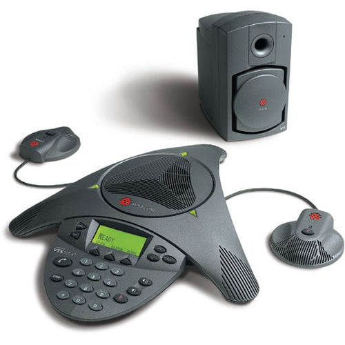 Polycom SoundStation VTX 1000 2200-07142-001 Conference Phone with EX Microphones and Subwoofer