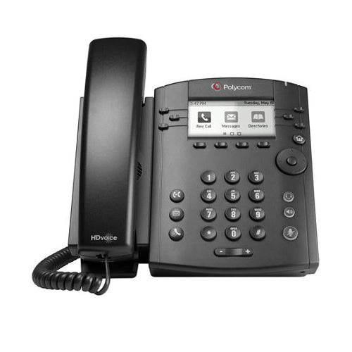 Polycom VVX 311 2200-48350-019_AC 6-Line Skype for Business IP Phone with Power Supply