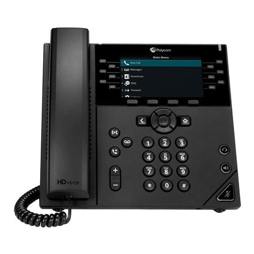 Polycom VVX 450 2200-48840-001 12-Line IP Phone with Power Supply