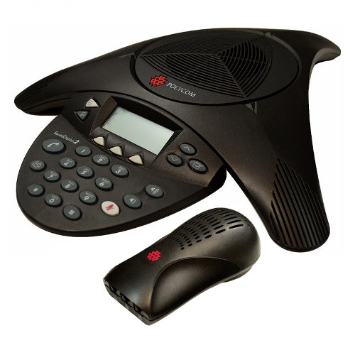 Polycom SoundStation 2 2201-16200-601 Expandable Conference Phone with Display (Refurbished)