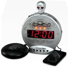 Sonic Bomb "The Skull" MP3/i-Pod Alarm Clock with Shaker