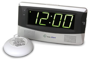 Sonic Bomb SB300SS Sonic Boom Alarm Clock with Bed Shaker (White)