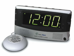 Sonic Bomb SBD375SS Dual Alarm Clock with Bed Shaker
