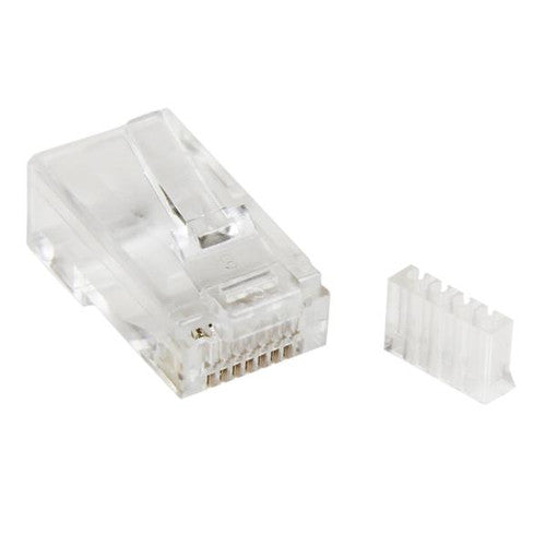 StarTech CRJ45C6SOL50 Cat6 RJ45 Modular Plug for Solid Wire, 50 Pack