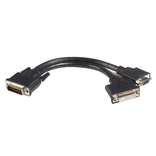 StarTech DMSDVIVGA1 8 inch LFH 59 DVI I VGA DMS-59 Cable Male/Female