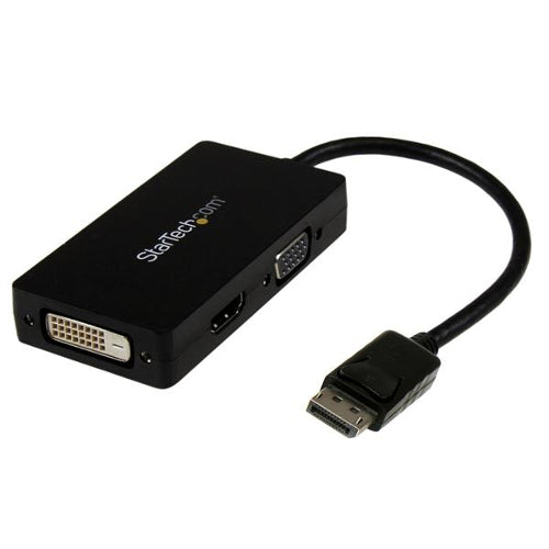 StarTech DP2VGDVHD 3-in-1 Travel A/V Adapter DisplayPort to VGA DVI or HDMI Converter