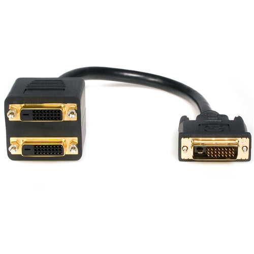 StarTech DVISPL1DD 1 ft DVI-D to 2x DVI-D Digital Video Splitter Cable Male/Female